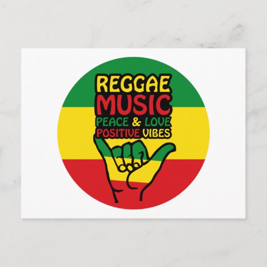 Reggae Shaka Hand met positieve koersen Briefkaart (Voorkant)