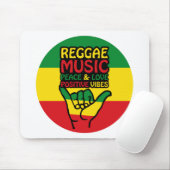 Reggae Shaka Hand met positieve koersen Muismat (Met muis)