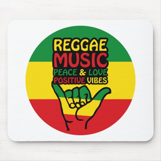 Reggae Shaka Hand met positieve koersen Muismat (Voorkant)