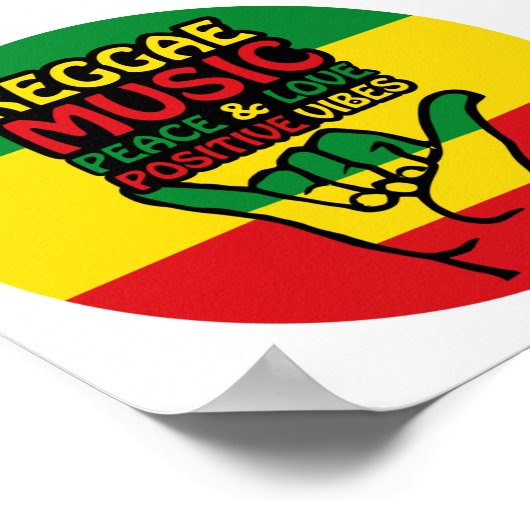 Reggae Shaka Hand met positieve koersen Poster (Hoek)