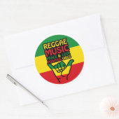 Reggae Shaka Hand met positieve koersen Ronde Sticker (Envelop)
