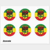 Reggae Shaka Hand met positieve koersen Ronde Sticker (Vel)