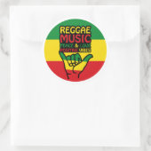 Reggae Shaka Hand met positieve koersen Ronde Sticker (Tas)