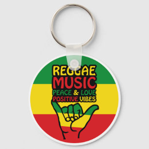 Reggae Shaka Hand met positieve koersen Sleutelhanger