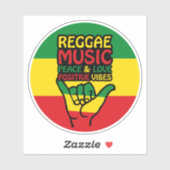 Reggae Shaka Hand met positieve koersen Sticker (Vel)