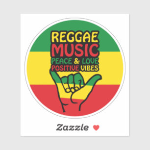 Reggae Shaka Hand met positieve koersen Sticker