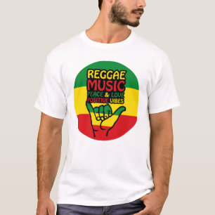 Reggae Shaka Hand met positieve koersen T-shirt