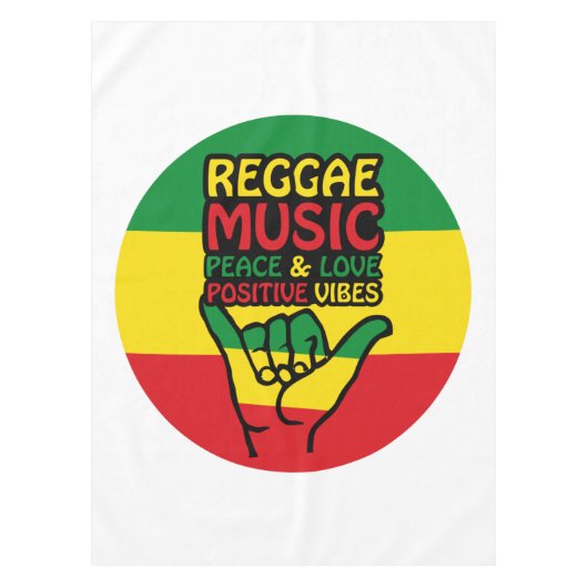 Reggae Shaka Hand met positieve koersen Tafelkleed (Voorkant)