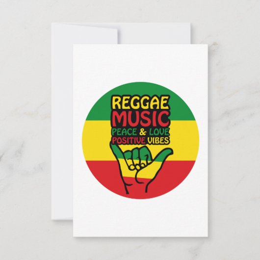 Reggae Shaka Hand with positive quotes Kaart (Voorkant)