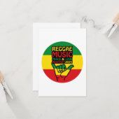 Reggae Shaka Hand with positive quotes Kaart (Voorkant / Achterkant in situ)