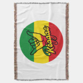 Reggae Shaka Hands met reggagekleuren Deken (Voorkant Verticaal)