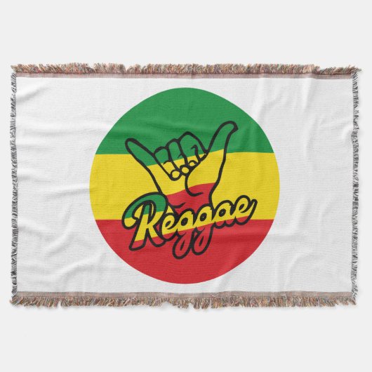 Reggae Shaka Hands met reggagekleuren Deken (Voorkant)