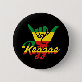 Reggae Shaka Hands met reggagekleuren Ronde Button 5,7 Cm