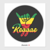 Reggae Shaka Hands met reggagekleuren Sticker (Vel)