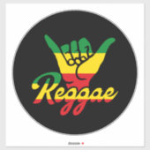 Reggae Shaka Hands met reggagekleuren Sticker (Vel)