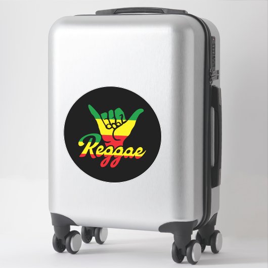 Reggae Shaka Hands met reggagekleuren Sticker (Koffer)