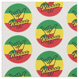 Reggae Shaka Hands met reggagekleuren Stof