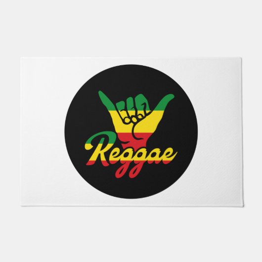 Reggae Shaka Hands with reggae colors Deurmat (Voorkant)