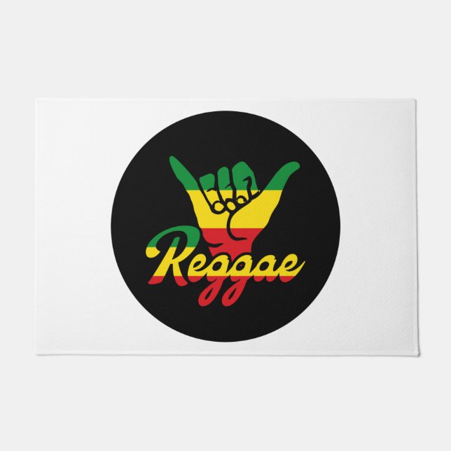 Reggae Shaka Hands with reggae colors Deurmat (Voorkant)