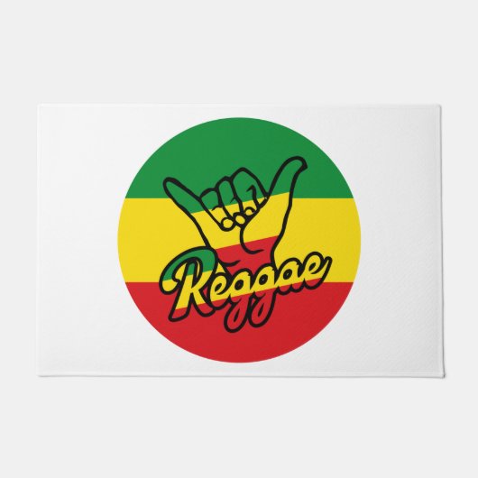 Reggae Shaka Hands with reggae colors Deurmat (Voorkant)