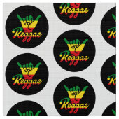 Reggae Shaka Hands with reggae colors Stof (Close Up)
