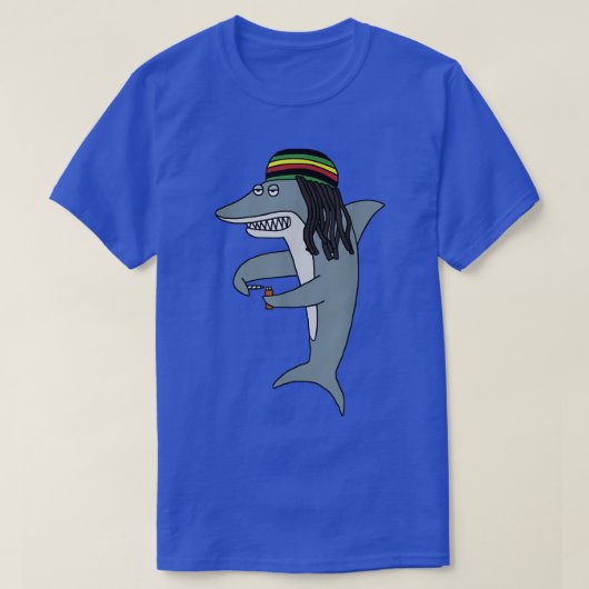 Reggae Shark Funny Dreadlock Rasta T-shirt (Design voorkant)