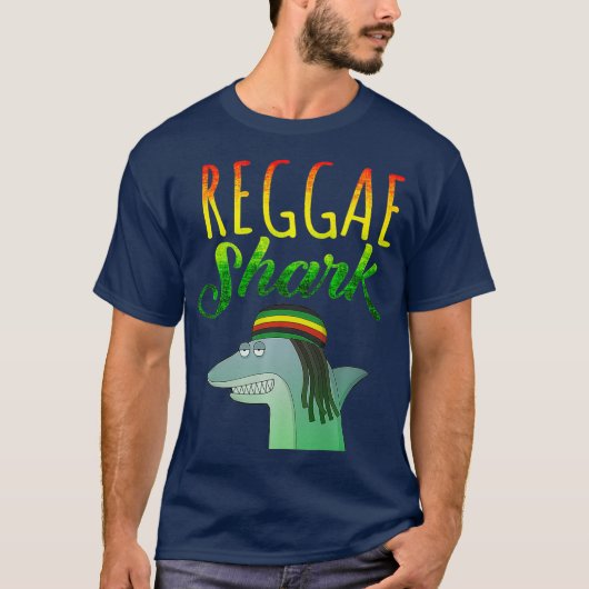 Reggae Shark Funny Ocean Animal Shirt (Voorkant)