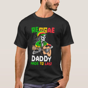 Reggae Skeleton Rastafari Muziek Rastafari Vader T-shirt