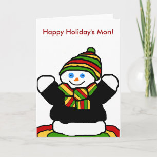 Reggae sneeuwman blanco kaart