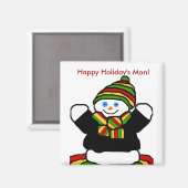 Reggae sneeuwmanmagneet magneet (Voorkant / Achterkant)