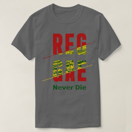 Reggae sterven nooit t-shirt (Design voorkant)
