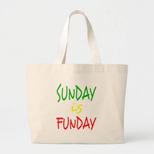 Reggae Sunday is Funday Grote Tote Bag (Voorkant)