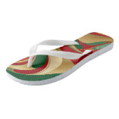 Reggae Swirl Vintage Abstracte Kunst Teenslippers (Schuin)