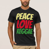 REGGAE T-shirts, PEACE LOVE T-shirt (Voorkant)