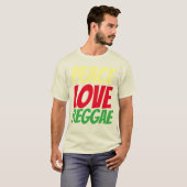 REGGAE T-shirts, PEACE LOVE T-shirt (Voorkant volledig)