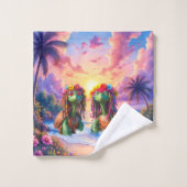 Reggae Turtles – Eiland Vibes Voor Altijd. Bad Handdoek (Wasdoekje)