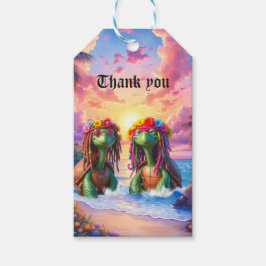 Reggae Turtles – Eiland Vibes Voor Altijd. Cadeaulabel