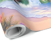 Reggae Turtles – Eiland Vibes Voor Altijd.  Cadeaupapier (Rol Hoek)