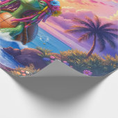 Reggae Turtles – Eiland Vibes Voor Altijd.  Cadeaupapier (Hoek)