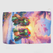 Reggae Turtles – Eiland Vibes Voor Altijd.  Golfhanddoek (Horizontaal)