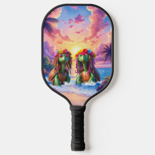 Reggae Turtles – Eiland Vibes Voor Altijd.  Pickleball Paddle (Voorkant)