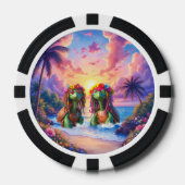 Reggae Turtles – Eiland Vibes Voor Altijd. Poker Chips (Voorkant)