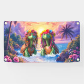 Reggae Turtles – Eiland Vibes Voor Altijd. Spandoek (Horizontaal)