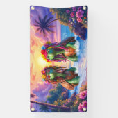 Reggae Turtles – Eiland Vibes Voor Altijd. Spandoek (Verticaal)