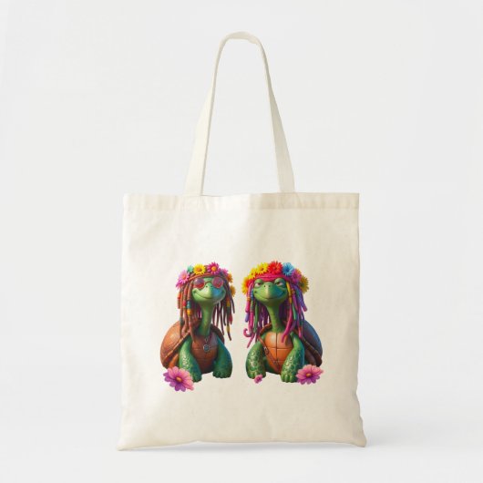 Reggae Turtles – Eiland Vibes Voor Altijd. Tote Bag (Voorkant)