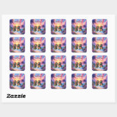 Reggae Turtles – Eiland Vibes Voor Altijd. Vierkante Sticker (Vel)