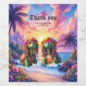 Reggae Turtles – Eiland Vibes Voor Altijd. Wijn Etiket (Enkel label)