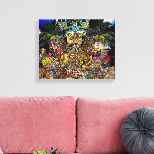 Reggae-universum Canvas Afdruk (Insitu (Woonkamer))