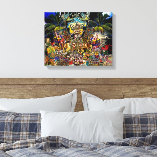 Reggae-universum Canvas Afdruk (Insitu (Slaapkamer))
