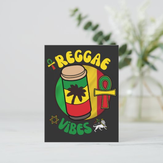 REGGAE VIBES FEESTDAGENKAART (Staand voorkant)